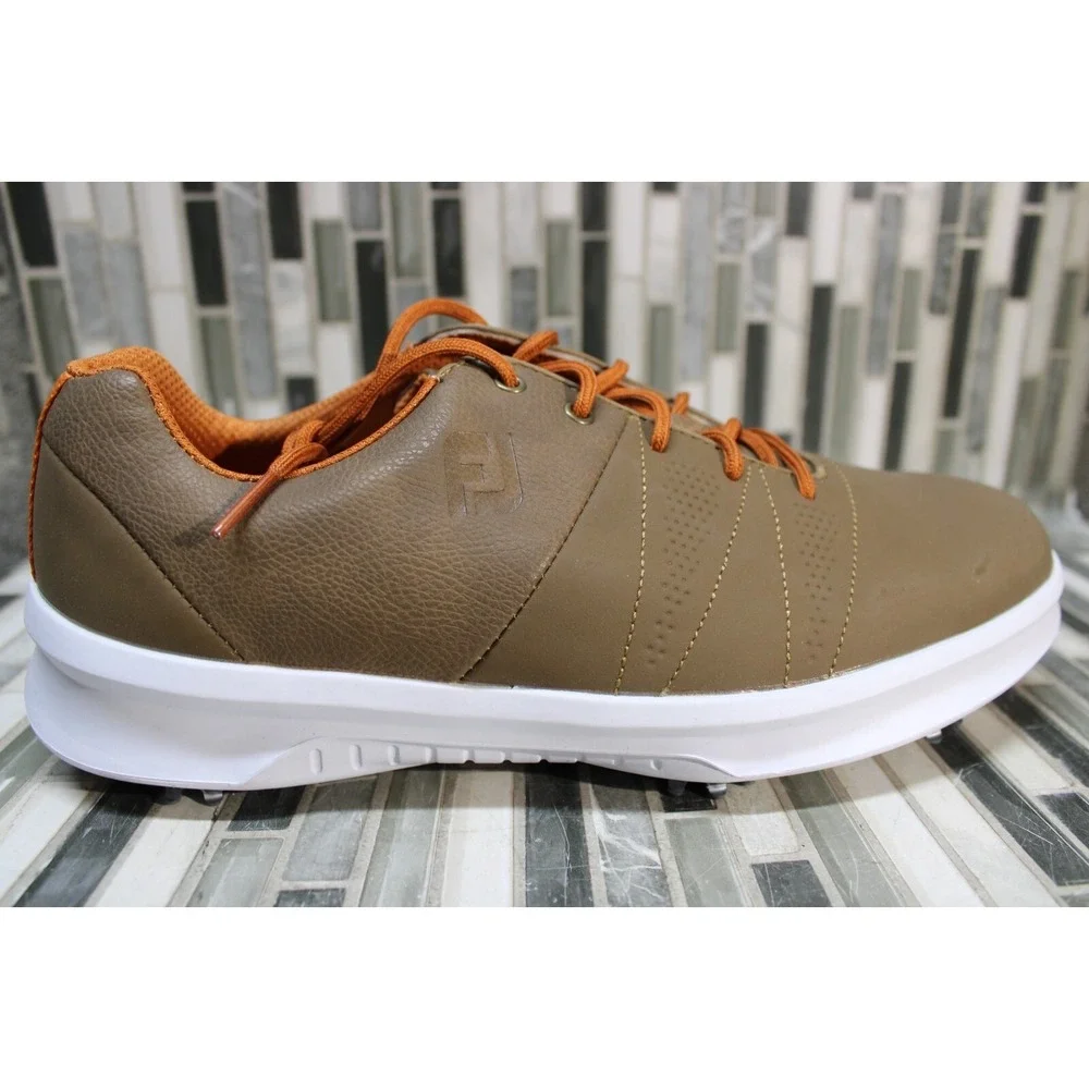 FootJoy Men's Contour Series Golf Shoes 54053 Brown White Size 7 Extra Wide - Picture 3 of 10